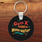 Funny Gen X auf Hoch Wasser und Vernachlässigung g Schlüsselanhänger (Rückseite)