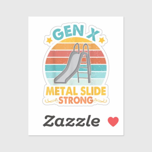 Funny Gen X Generation Sarcasm Gen X Metal Slide A Aufkleber (Blatt)