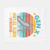 Funny Gen X Generation Sarcasm Gen X Metal Slide A Fleecedecke (Vorderseite (Horizontal))