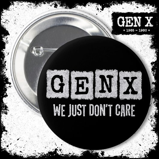 Funny Gen X Generation X Gen Xer kümmert sich einf Button