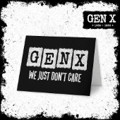 Funny Gen X Generation X Gen Xer kümmert sich einf Karte