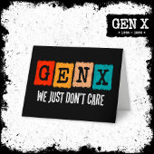 Funny Gen X Generation X Gen Xer kümmert sich einf Karte
