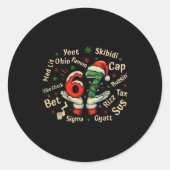 Funny Gen Z Christmas 67 Meme Holiday Trendy Runder Aufkleber (Vorderseite)
