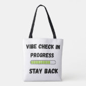  funny gen z shirts Vibe Check In Progress Tasche (Rückseite)
