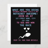 Funny Gender offenbart Party Einladung (Vorne/Hinten)