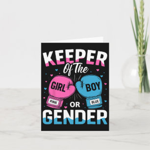 Funny Gender Reveal Party Keeper of Gender Boxing Karte