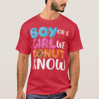Funny Gender Reveal wir Donut wissen Donut Lover T-Shirt