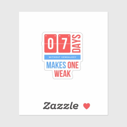 Funny Genealogie Aufkleber (Blatt)