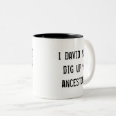 Funny Genealogie Vorläufer Personalisiert Zweifarbige Tasse (VorderseiteRechts)