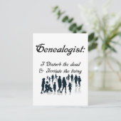 Funny Genealogy Postcard Postkarte (Stehend Vorderseite)