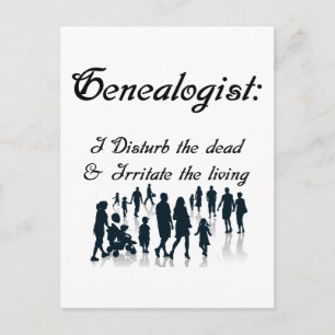 Funny Genealogy Postcard Postkarte