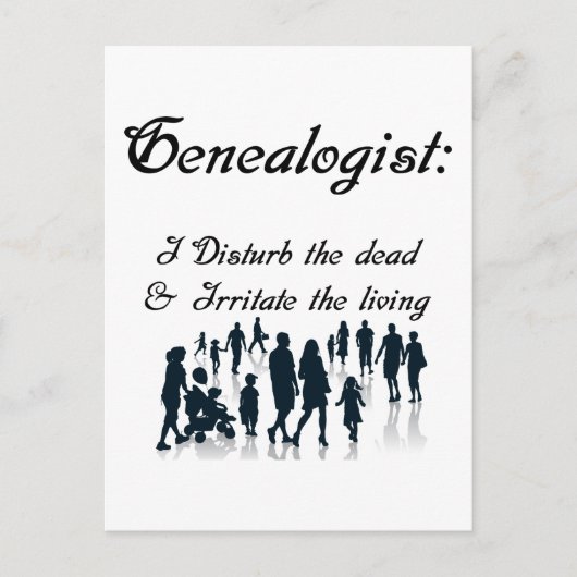 Funny Genealogy Postcard Postkarte (Vorderseite)