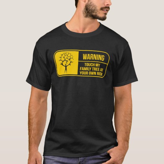 Funny Genealogy Warning Family History Tree Resear T-Shirt (Vorderseite)