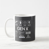 Funny Generation X Characteristics Mens Navy Kaffeetasse (Links)