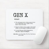 Funny Generation X Definition Black Topography Mousepad (Mit Mouse)