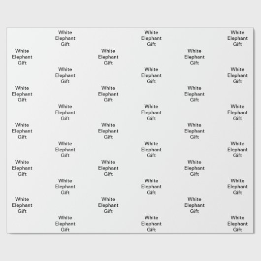 Funny Generic White Elephant Gift Geschenkpapier (Flach)