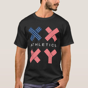 Funny Genetic American Flag Xx Xy Athletics T-Shirt