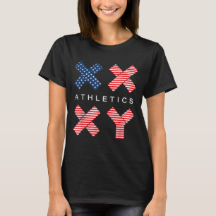Funny Genetic American Flag Xx Xy Athletics T-Shirt