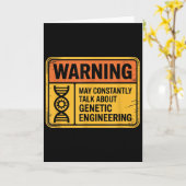 Funny Genetic Engineering Warning Sign Bioengineer Karte (Gelbe Blume)
