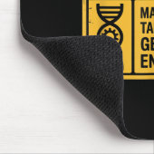 Funny Genetic Engineering Warning Sign Bioengineer Mousepad (Ecke)