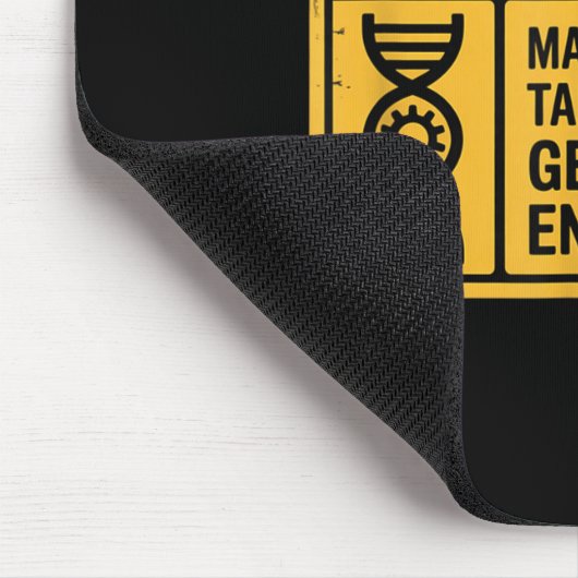 Funny Genetic Engineering Warning Sign Bioengineer Mousepad (Ecke)