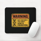 Funny Genetic Engineering Warning Sign Bioengineer Mousepad (Mit Mouse)