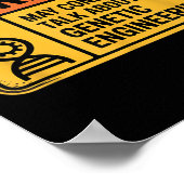 Funny Genetic Engineering Warning Sign Bioengineer Poster (Ecke)