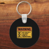 Funny Genetic Engineering Warning Sign Bioengineer Schlüsselanhänger (Vorderseite)