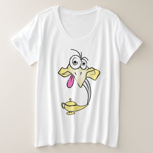 Funny Genie Große Größe T-Shirt (Design vorne)