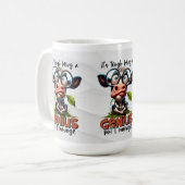 Funny Genius Smart Person mit goofy Cows Kaffeetasse (Vorderseite Links)