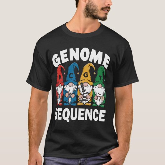 Funny Genome Sequence Gnome Biology Physics Scienc T-Shirt (Vorderseite)