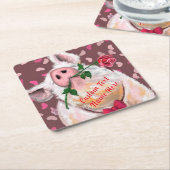 Funny Gentleman Pig Paper Untersetzer mit benutzer (angewinkelt)