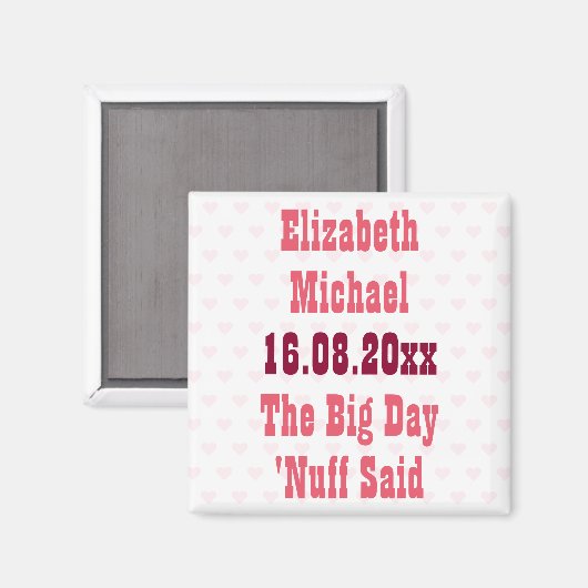 Funny genug sagte Custom Wedding Save the Date Magnet (Vorderseite/Rückseite)