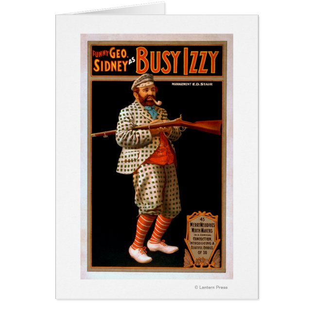 Funny Geo. Sidney as beschäftigt Izzy Theater Post (Vorne)