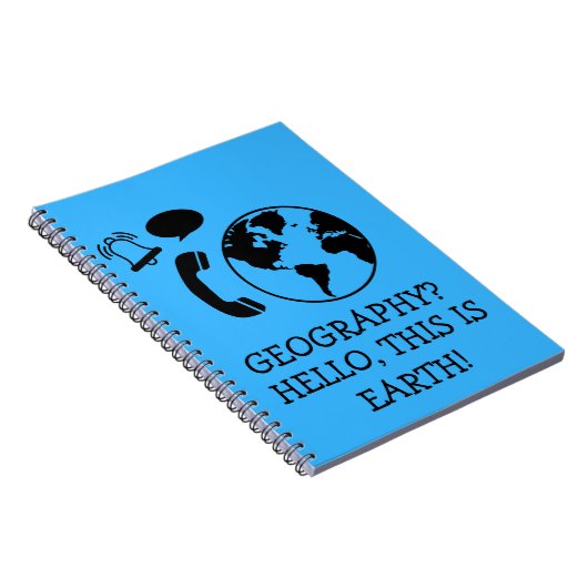 Funny Geography Notebook Notizblock (Rechte Seite)