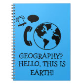 Funny Geography Notebook Notizblock (Vorderseite)