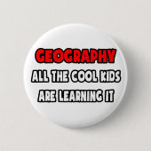 Funny Geography Teacher Shirts und Geschenke Button (Vorderseite)