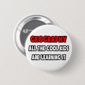 Funny Geography Teacher Shirts und Geschenke Button (Vorne & Hinten)