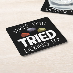 Funny Geologist Lapidary Rock Collector Rockhound Rechteckiger Pappuntersetzer