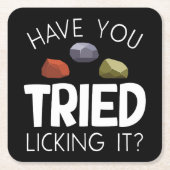 Funny Geologist Lapidary Rock Collector Rockhound Rechteckiger Pappuntersetzer (Vorderseite)