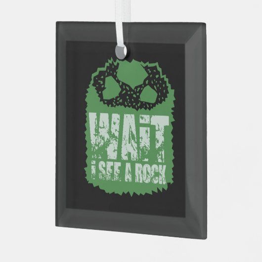 Funny Geology - Moment, ich sehe einen Stein Ornament Aus Glas (Vorderseite links)