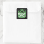 Funny Geology - Moment, ich sehe einen Stein Quadratischer Aufkleber (Tasche)