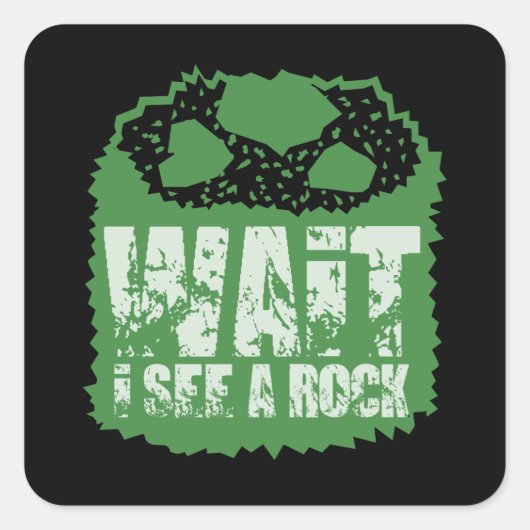 Funny Geology - Moment, ich sehe einen Stein Quadratischer Aufkleber (Vorderseite)