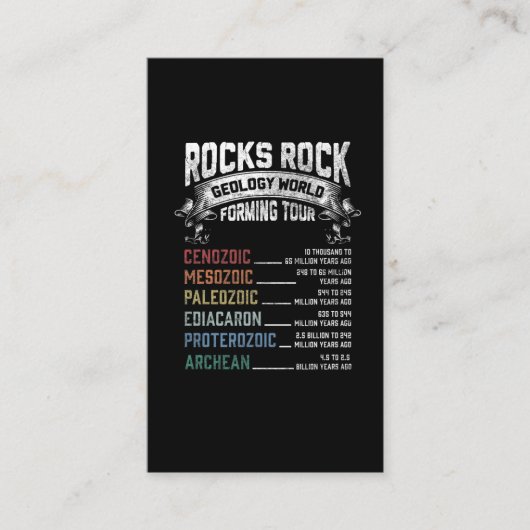 Funny Geology Rock Forming Spaß Geologist Visitenkarte (Vorderseite)