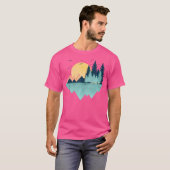 Funny Geometric Mountain Abstrakt Geometry Außenbe T-Shirt (Vorne ganz)