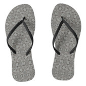 Funny Geometric Pattern Stars Silver Gray Elegant Badesandalen (Fußbett)