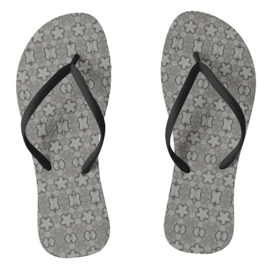 Funny Geometric Pattern Stars Silver Gray Elegant Badesandalen (Fußbett)