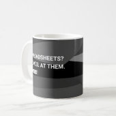 Funny Geometric Spreadsheet Coffee Tasse (Vorderseite Links)