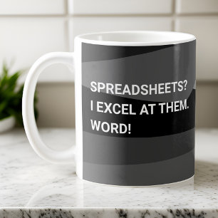 Funny Geometric Spreadsheet Coffee Tasse