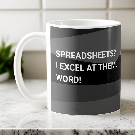 Funny Geometric Spreadsheet Coffee Tasse